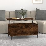 vidaXL Table basse Chêne fumé 90x44 5x45 cm Bois d'ingénierie
