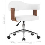 vidaXL Chaises pivotantes à manger lot de 4 bois courbé et similicuir