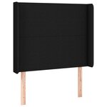 vidaXL Sommier à lattes de lit avec matelas Noir 100x200 cm Tissu