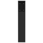 vidaXL Armoire de tête de lit noir 120x18 5x102 5 cm