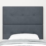 Tête de lit LED vidaXL Gris foncé 100 cm Velours