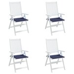 vidaXL Coussins de palette lot de 4 bleu marine 40x40x3cm tissu oxford
