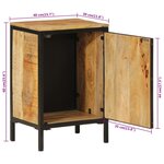 vidaXL Armoire de salle de bain 40x30x60cm bois massif manguier et fer