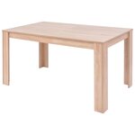 vidaXL Table et chaises 7 Pièces Cuir synthétique Chêne Couleur crème