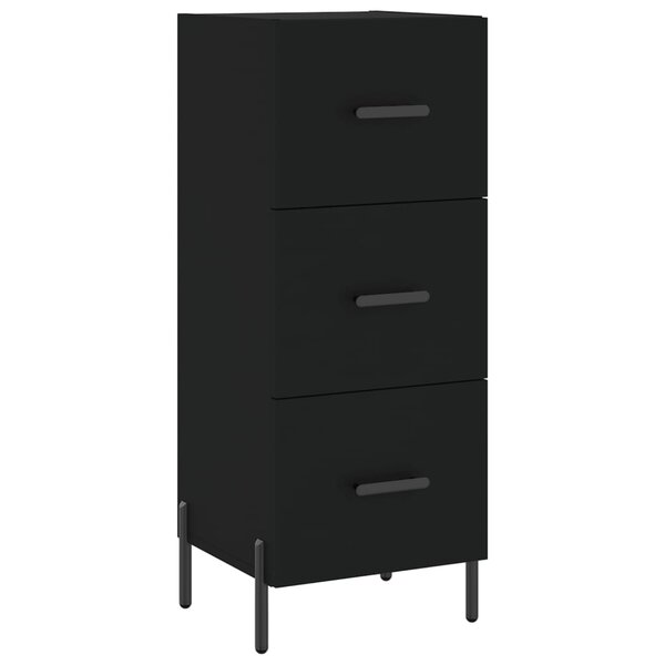 vidaXL Buffet Noir 34 5x34x90 cm Bois d'ingénierie
