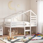 vidaXL Toit de lit pour enfants blanc 198x87x113 cm bois de pin massif