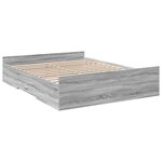 vidaXL Cadre de lit à tiroirs sonoma gris 160x200 cm bois d'ingénierie