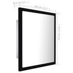vidaXL Miroir à LED de salle de bain Noir 40x8 5x37 cm Acrylique