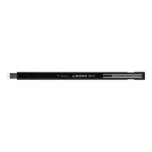 Stylo gomme mono zero pointe rectangulaire 2 5 x 5 mm métal noir tombow