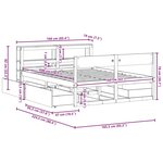 vidaXL Cadre de lit sans matelas blanc 160x200 cm bois de pin massif