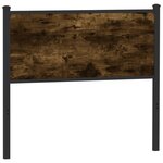 vidaXL Tête de lit chêne fumé 107 cm bois d'ingénierie et acier