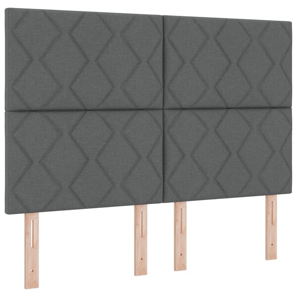 Tête de lit LED vidaXL design à blocs de diamant gris foncé 160 cm Tissu