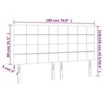 vidaXL Tête de lit à LED Bleu 180x5x118/128 cm Tissu