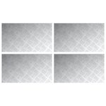 vidaXL Plaques en Aluminium à Motif de Damier 4 Pièces Antidérapantes 70x40 cm