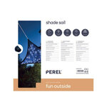 Perel Voile d'ombrage LED intégré Ciel étoilé Triangle 3 6m Bleu foncé