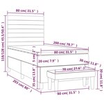 vidaXL Sommier à lattes de lit avec matelas Bleu 80x200 cm Tissu