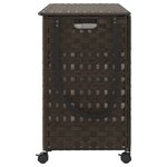 vidaXL Panier à linge avec roulettes marron foncé 66x35x60 cm