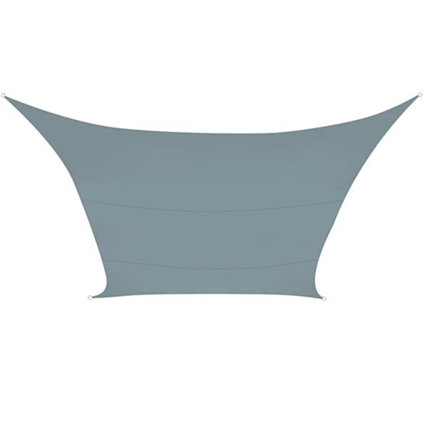 Perel Voile d'ombrage  hydrofuge  4 x 3 m  160 g/m²  polyester  rectangulaire  gris clair