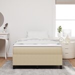 vidaXL Lit à Sommier à Ressorts avec Matelas Vert Clair Gris 120x200 cm Tissu Velours Côtelé
