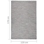 vidaXL Tapis à tissage plat d'extérieur 120x170 cm Marron et bleu