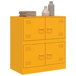 vidaXL Buffet jaune moutarde 67x39x73 cm acier