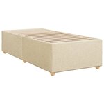 vidaXL Sommier à lattes de lit avec matelas Crème 90x200 cm Tissu