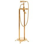 vidaXL Robinet de baignoire sur pied Acier inoxydable 99 5 cm Doré