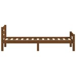 vidaXL Cadre de lit sans matelas marron miel pin massif 100x200 cm