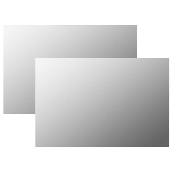 vidaXL Miroirs muraux 2 Pièces 60x40 cm Rectangulaire Verre