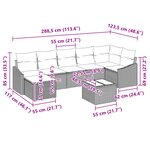vidaXL Ensemble de canapé de jardin 8 pièces avec coussins beige en poly rattan