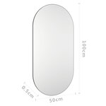 vidaXL Miroir 100x50 cm Verre