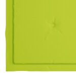 vidaXL Chaises de jardin lot de 2 avec coussins vert vif Teck massif