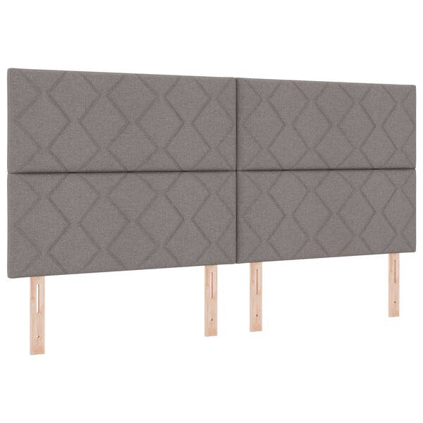 Tête de lit LED vidaXL design blocs de diamant taupe 200 cm tissu
