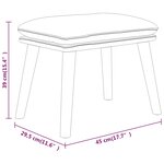 vidaXL Chaise de relaxation avec tabouret Vert foncé Tissu