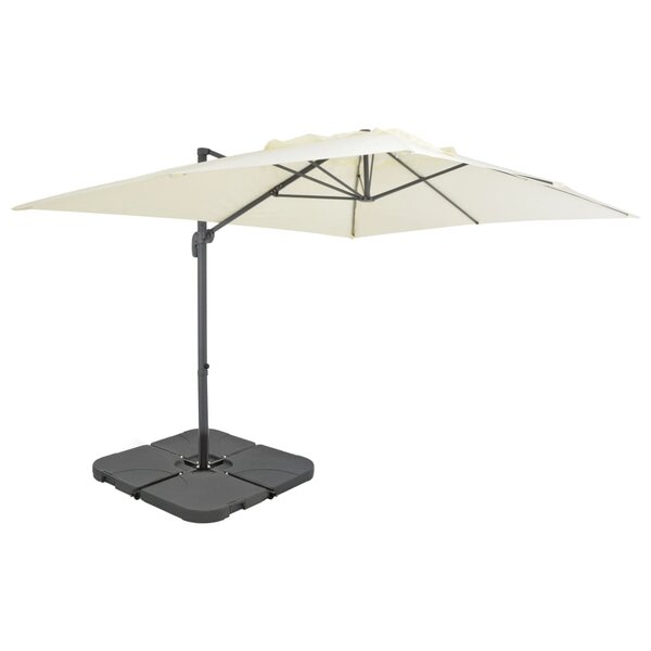 vidaXL Parasol avec base portable Sable