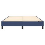 vidaXL Cadre de lit sans matelas bleu 140x190 cm tissu