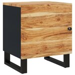 vidaXL Tables de chevet 2 Pièces 40x33x46 cm Bois d'acacia massif