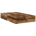 Cadre de lit de rangement vidaXL en vieux bois 120x200 cm