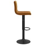 Vidaxl tabourets de bar 2 pcs marron velours
