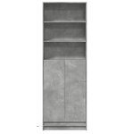 vidaXL Buffet haut avec LED gris béton 69x32 5x200cm bois d’ingénierie