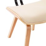 vidaXL Chaises à manger lot de 6 crème bois courbé et similicuir