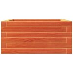 vidaXL Jardinière cire marron 50x50x23 cm bois de pin massif