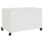 vidaXL Meuble TV blanc 68x39x43 5 cm acier laminé à froid