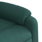 vidaXL Fauteuil de massage inclinable Vert foncé Tissu