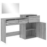 vidaXL Ensemble de coiffeuse 3 Pièces sonoma gris bois d'ingénierie