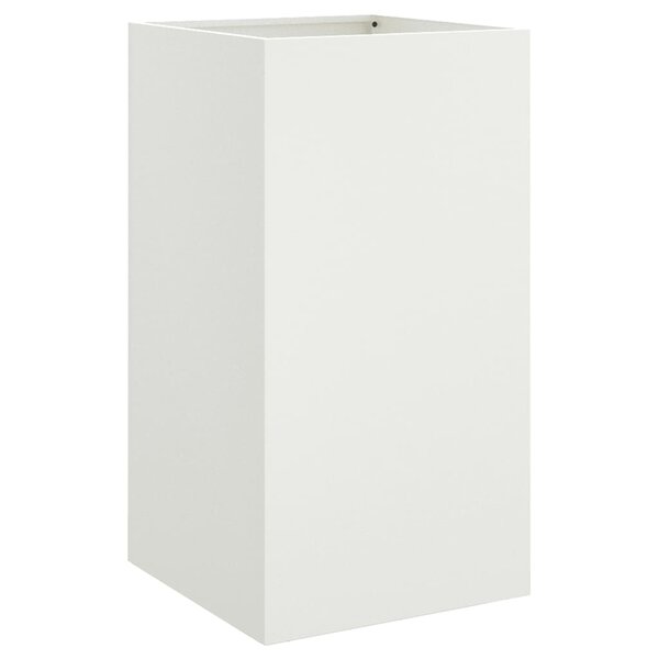 vidaXL Jardinière blanc 42x38x75 cm acier laminé à froid