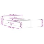 vidaXL Cadre de lit sans matelas gris béton 135x190 cm