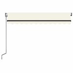 vidaXL Auvent automatique avec capteur de vent et LED 350x250 cm Crème