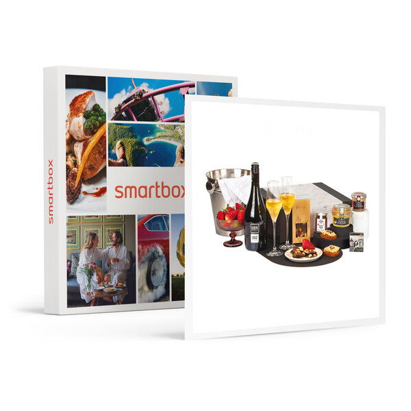 SMARTBOX - Coffret Cadeau Coffret Luxe  calme et volupté : délices salés et vin livrés à domicile -  Gastronomie