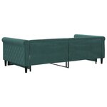 vidaXL Lit de jour avec lit gigogne vert foncé 100x200 cm velours